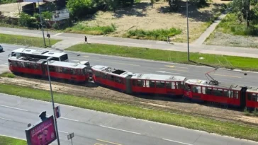 Sudar tramvaja na Novom Beogradu