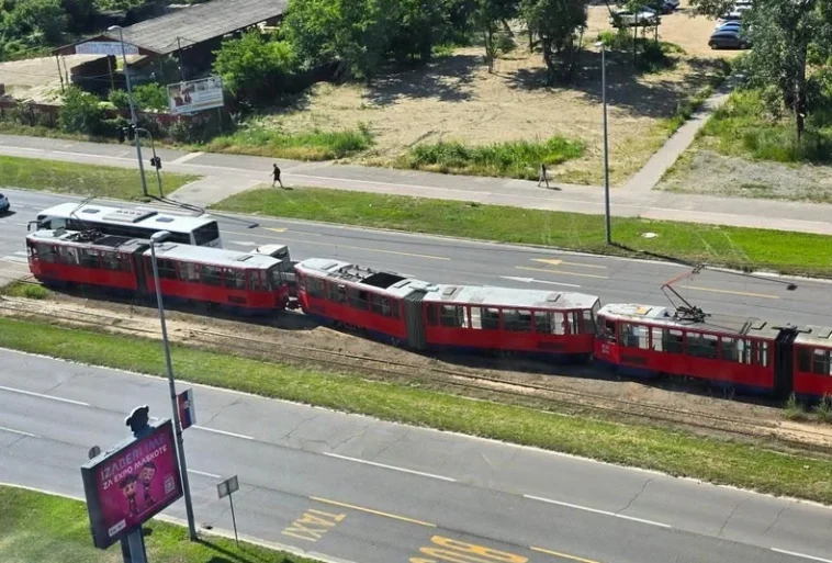 Sudar tramvaja na Novom Beogradu