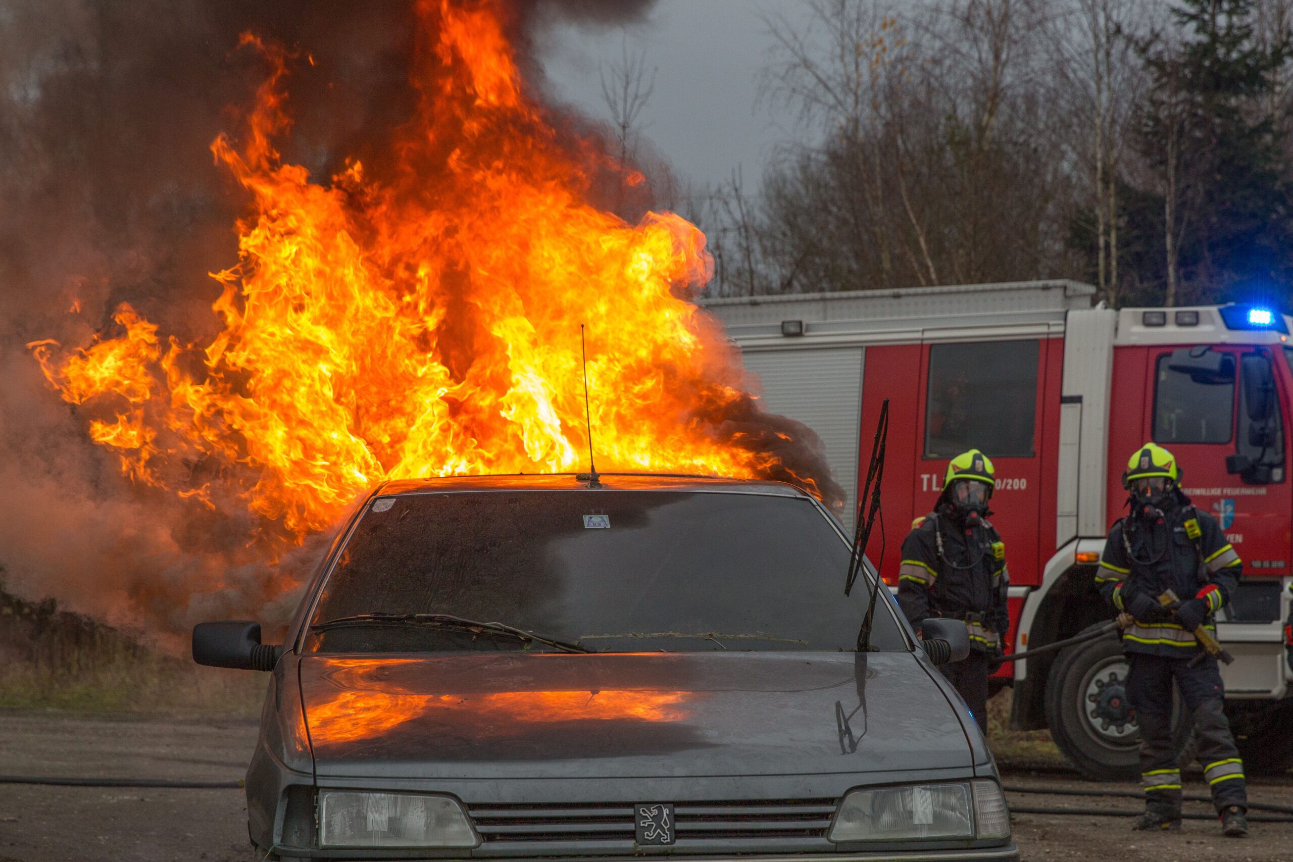 car fire